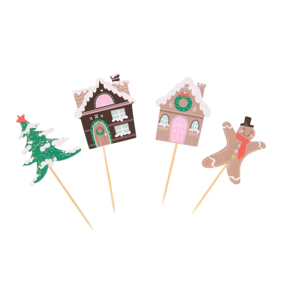Kit Decoración de Cupcakes Villa Navideña