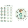 Kit de 20 Etiquetas de Vinilo Adhesivo Bautizo Niño