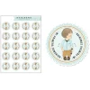 Kit de 20 Etiquetas de Vinilo Adhesivo Comunión Niño