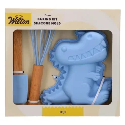 Kit de Reposteria Molde de Silicona y Utensilios Dinosaurio - Wilton