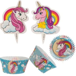 Kit para Decoración de Cupcakes Unicornio