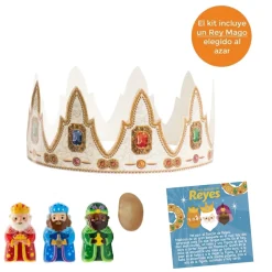 Kit Roscón de Reyes Nº 3 (Rey, haba, tarjeta y corona)