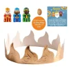 Kit Roscón Rey, Corona Oro, Haba y Tarjeta 100 ud - Dekora