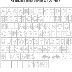 Kit Stencil Letras y Números