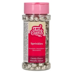 Lentejas de Chocolate Plata Brillante 80 gr - Funcakes