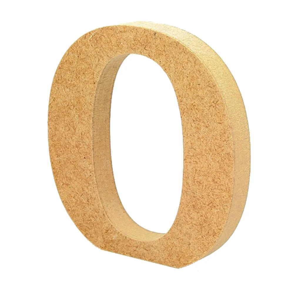 Letra de madera O 12cm