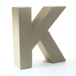 Letra K de Cartón 17cm