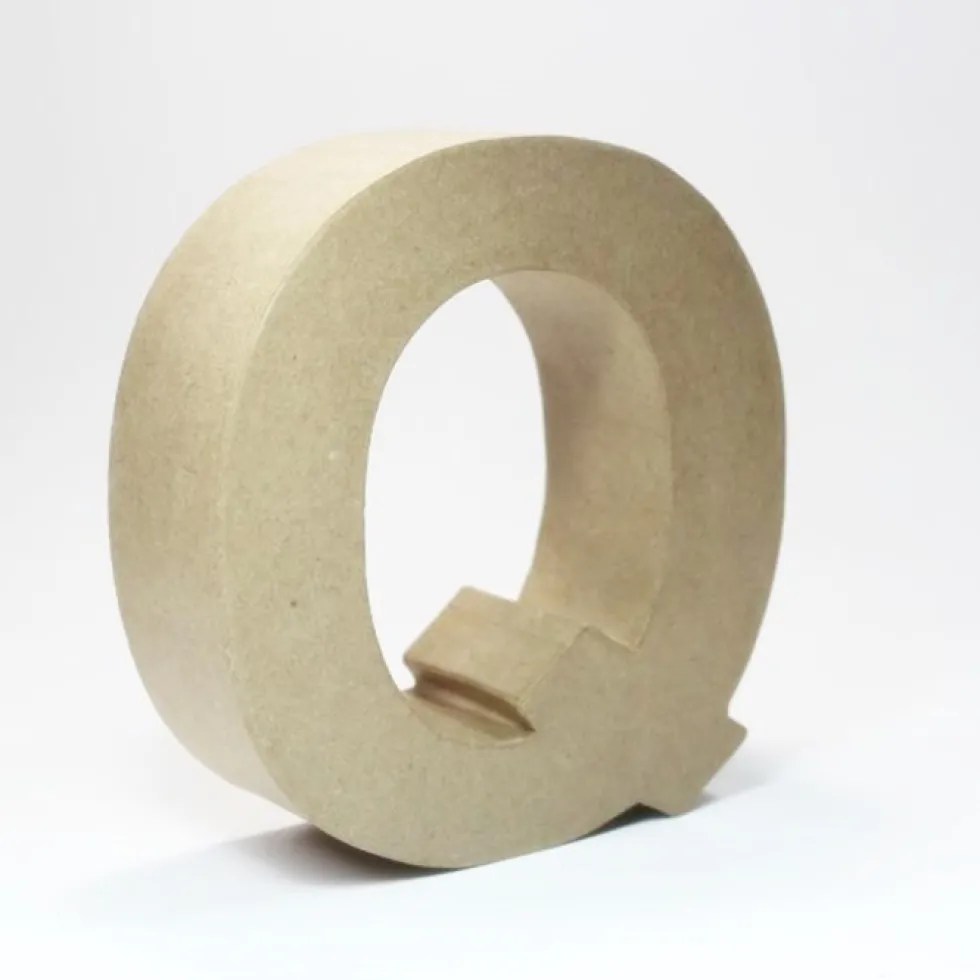 Letra Q de Cartón 17cm
