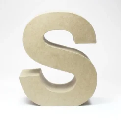 Letra S de Cartón 17cm
