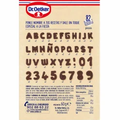 Letras y Números de Chocolate 82 pc - Dr Oetker