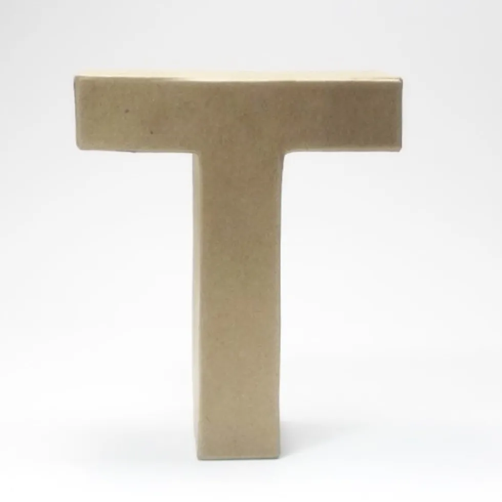 Letra T de Cartón 17cm