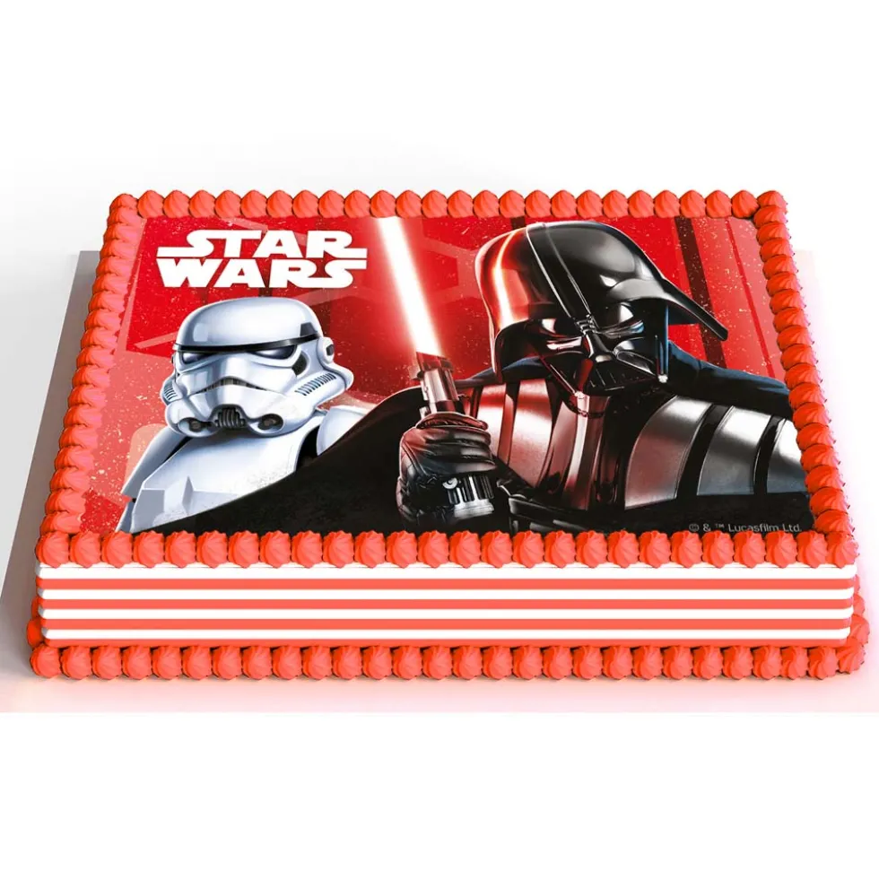 Lámina Comestible Rectangular Star Wars 21 cm x 14,8 cm