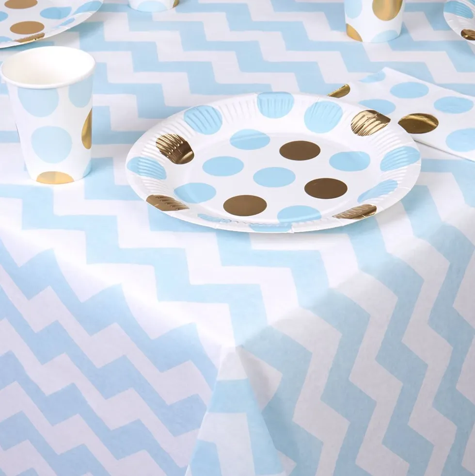 Mantel Azul Chevron Pattern Works