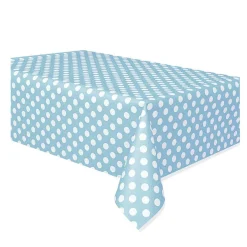 Mantel Azul con Lunares Blancos