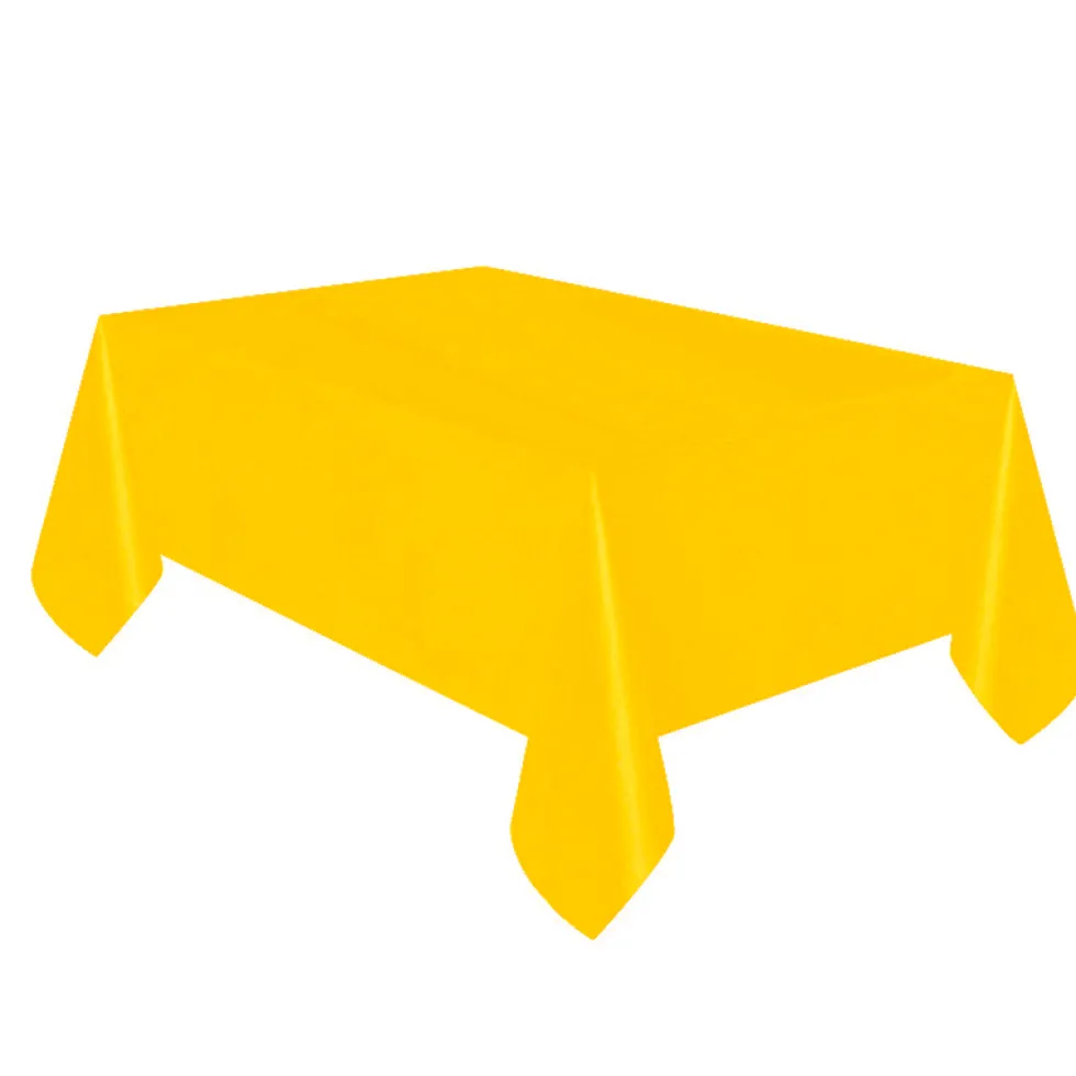 Mantel de Plástico Amarillo Neón