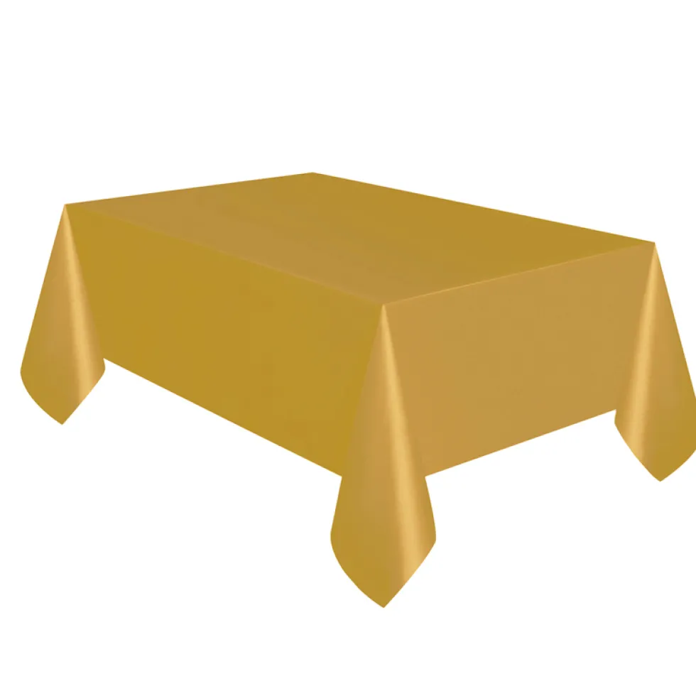 Mantel de plástico dorado