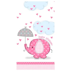Mantel de plástico Elefante Rosa