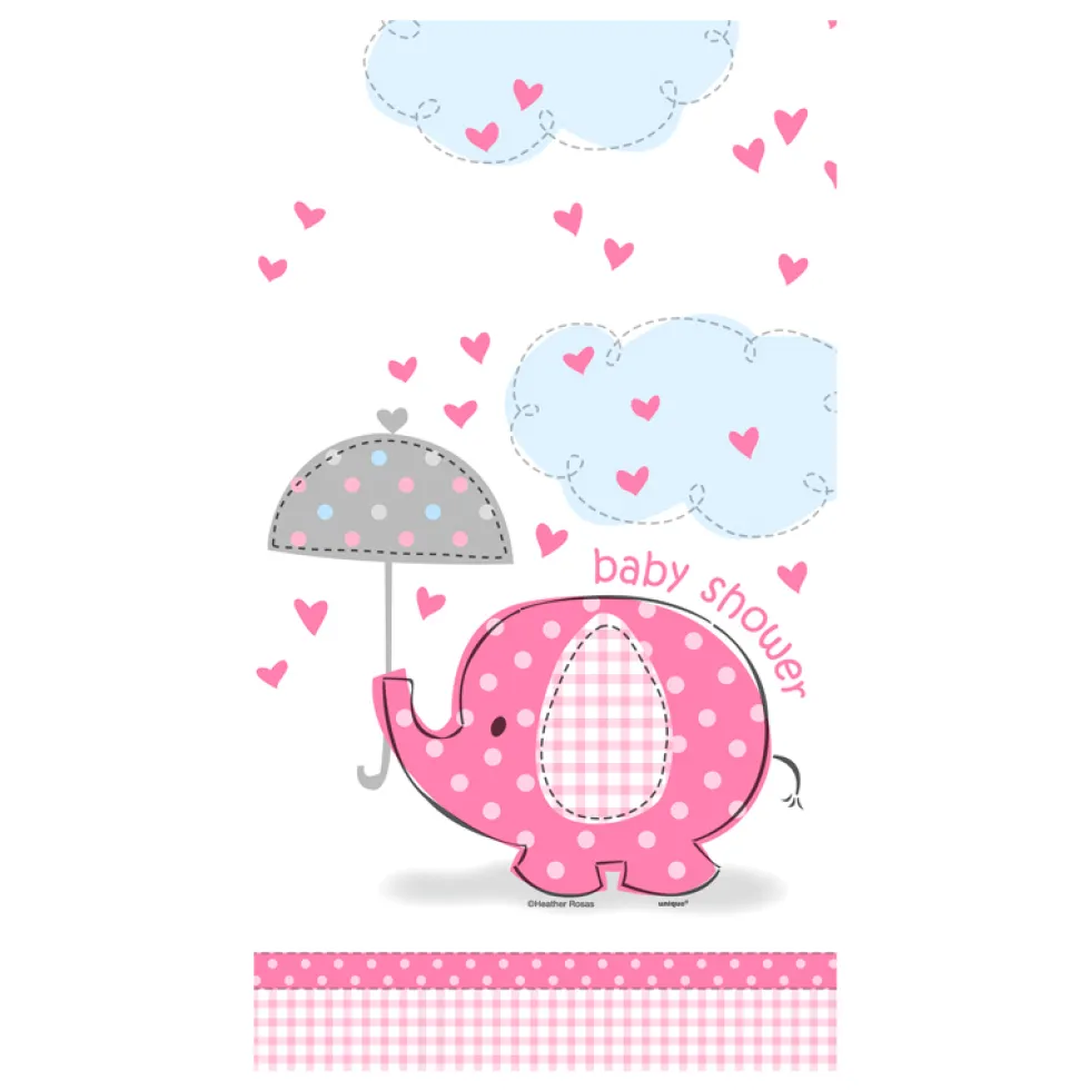 Mantel de plástico Elefante Rosa