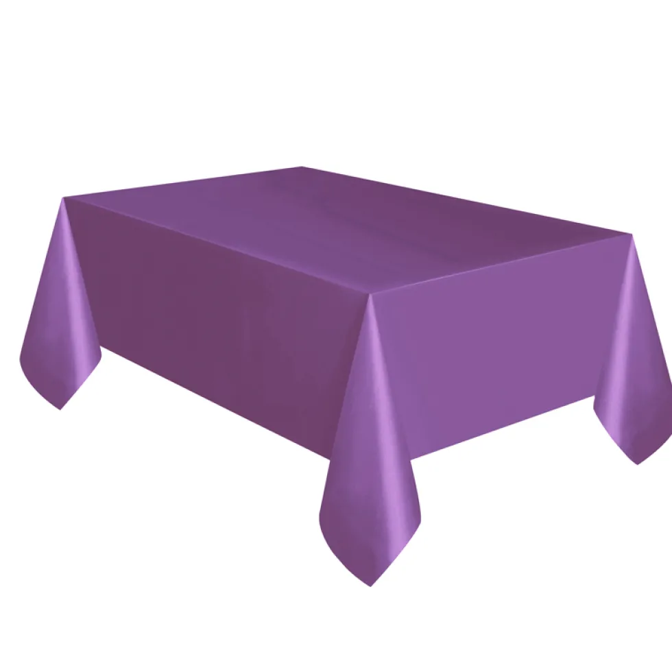 Mantel de plástico lila