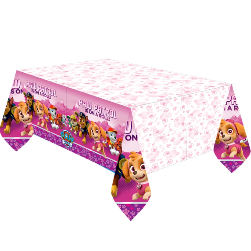 Mantel de plástico Patrulla Canina rosa