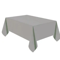 Mantel de plástico plateado