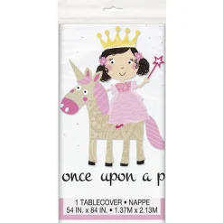 Mantel de Plástico Princesa y Unicornio