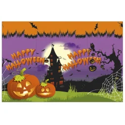 Mantel de Plástico Rectangular Happy Halloween