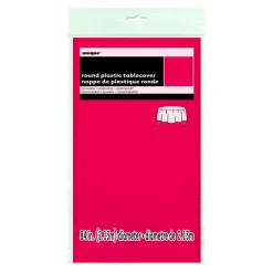 Mantel de Plástico Redondo Rojo 213 cm
