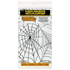 Mantel de Plástico Transparente Telaraña Halloween