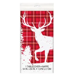 Mantel Plástico Rectangular Reno Navidad