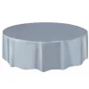 Mantel Plástico Redondo Plata 213 cm