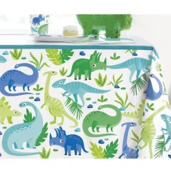 Mantel Rectangular Dinosaurio Azul y Verde