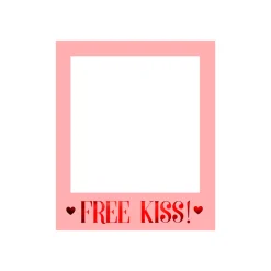 Marco de Fotos Selfie Valentines Free Kiss