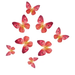 Mariposas Comestibles de Oblea Rosas Ombre 8 ud - Wilton