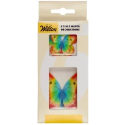Mariposas Comestibles de Oblea Arcoiris 8 ud - Wilton