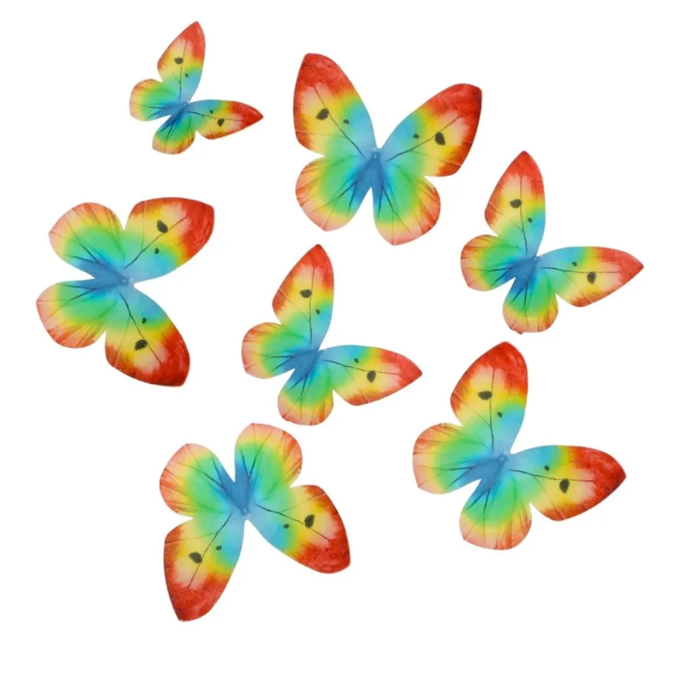 Mariposas Comestibles de Oblea Arcoiris 8 ud - Wilton