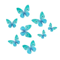Mariposas Comestibles de Oblea Azules Ombre 8 ud - Wilton