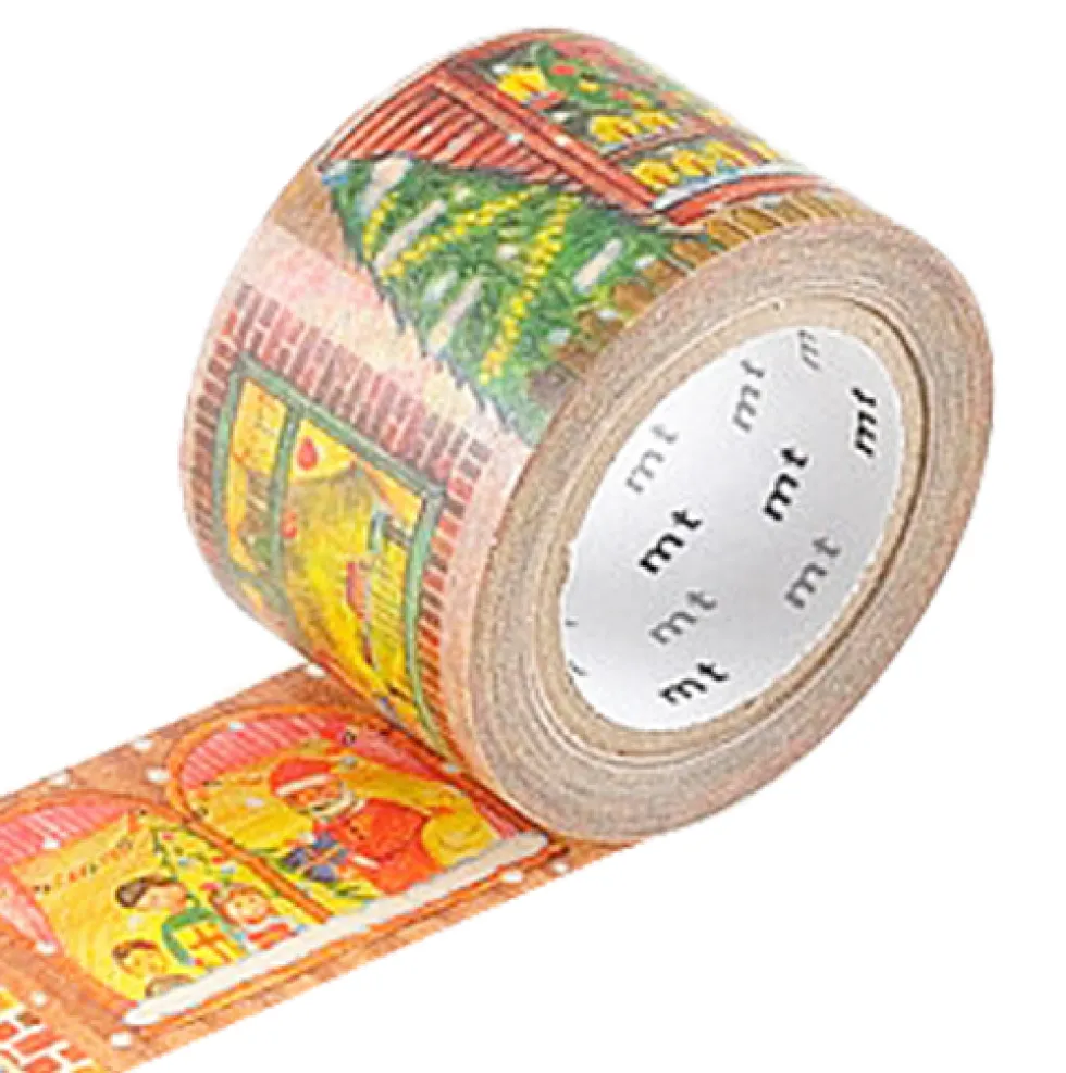 Masking Tape Christmas Scene