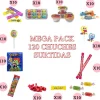 Mega Pack 120 Chuches Surtidas Envueltas para Piñatas y Cumpleaños