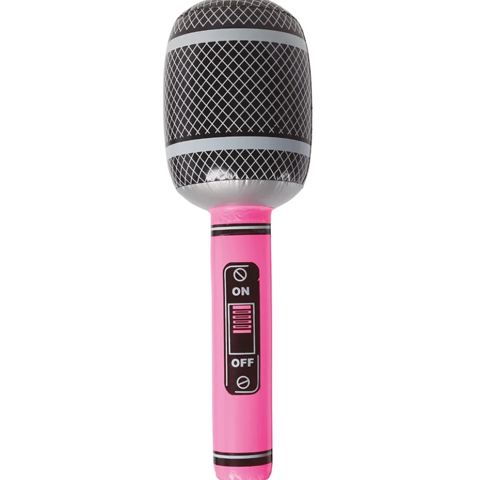 Micrófono Hinchable Rosa 45 cm