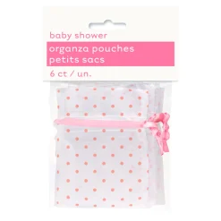 Mini Bolsitas de Organza Lunares Rosas