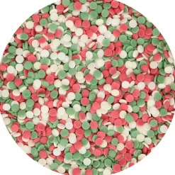 Mini Confetti Rojo, Blanco y Verde 60 gr - FunCakes