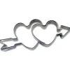Mini cortador Doble corazón con flecha 4 cm