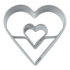 Mini Cortador Dos Corazones 4 cm