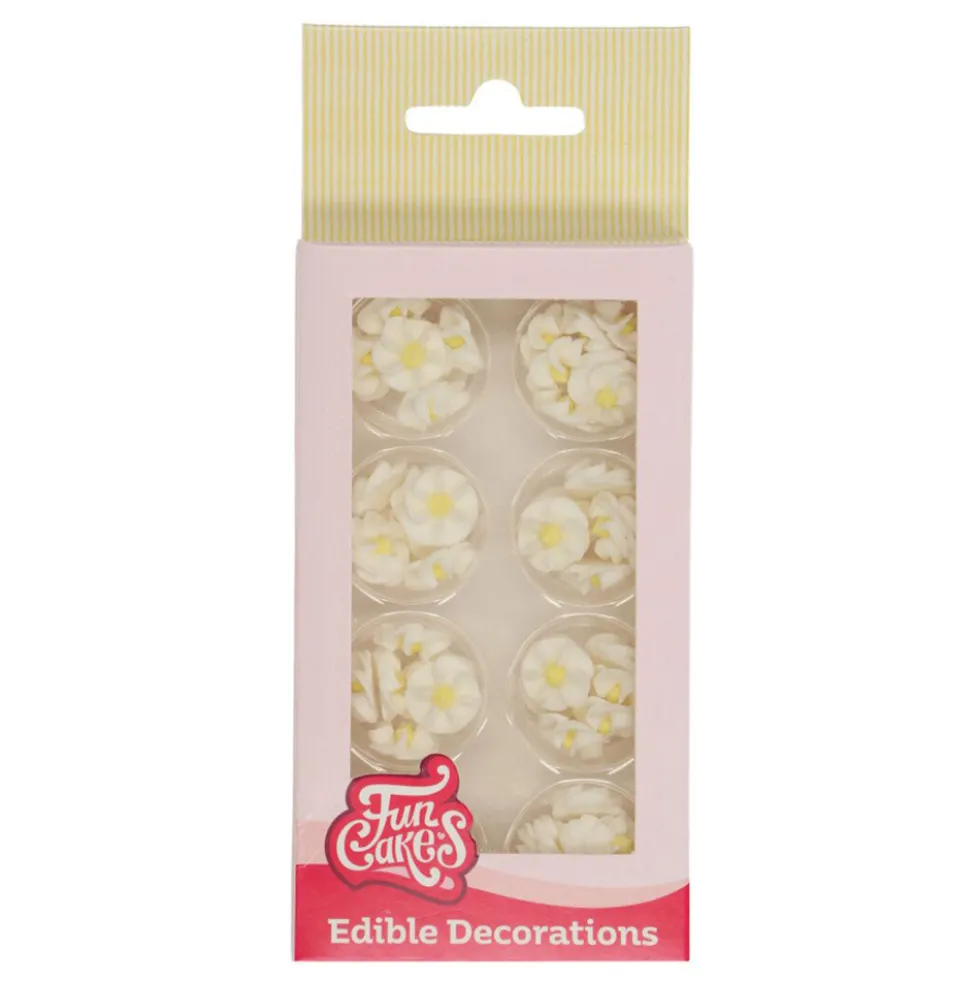 Mini Flores de Azúcar Blancas 56 ud