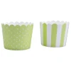Mini Muffin Wrapper Green & White