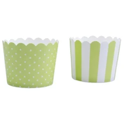 Mini Muffin Wrapper Green & White