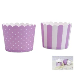 Mini Muffin Wrapper Lilac & White