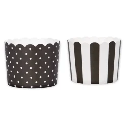 Mini Muffin Wrapper Negro y Blanco