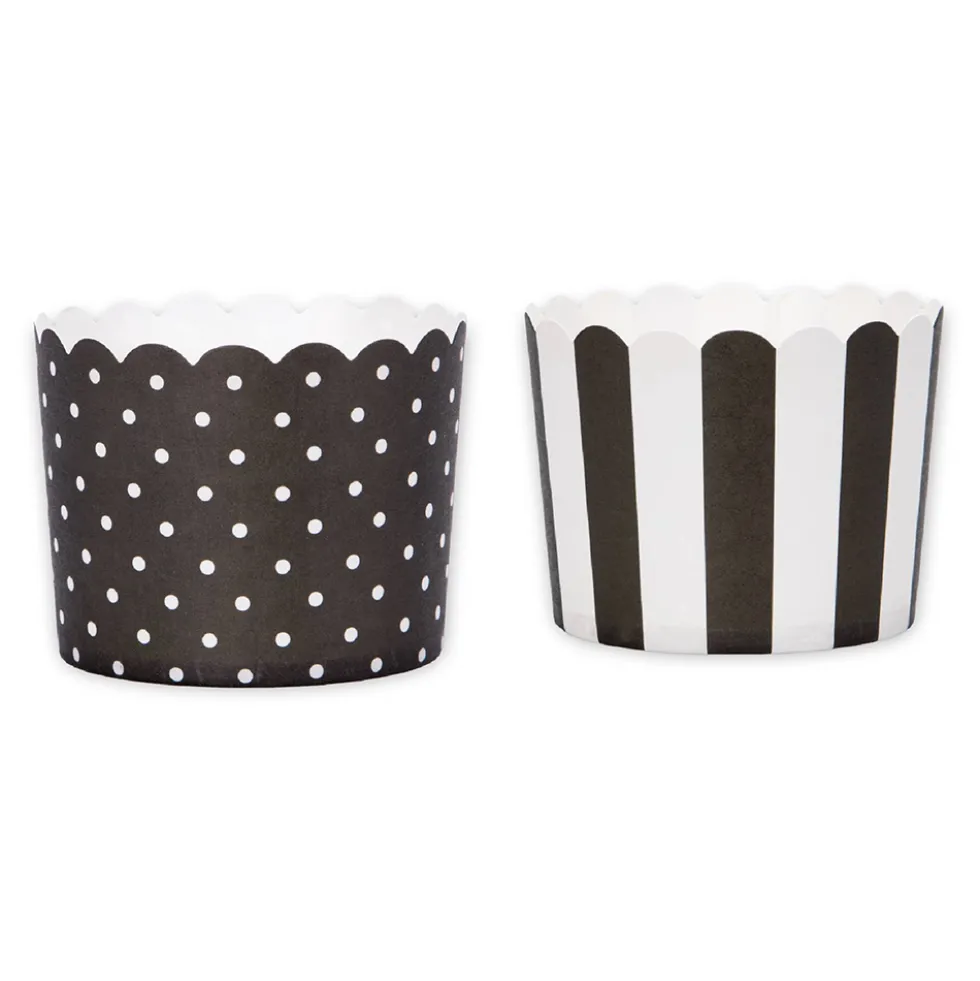 Mini Muffin Wrapper Negro y Blanco